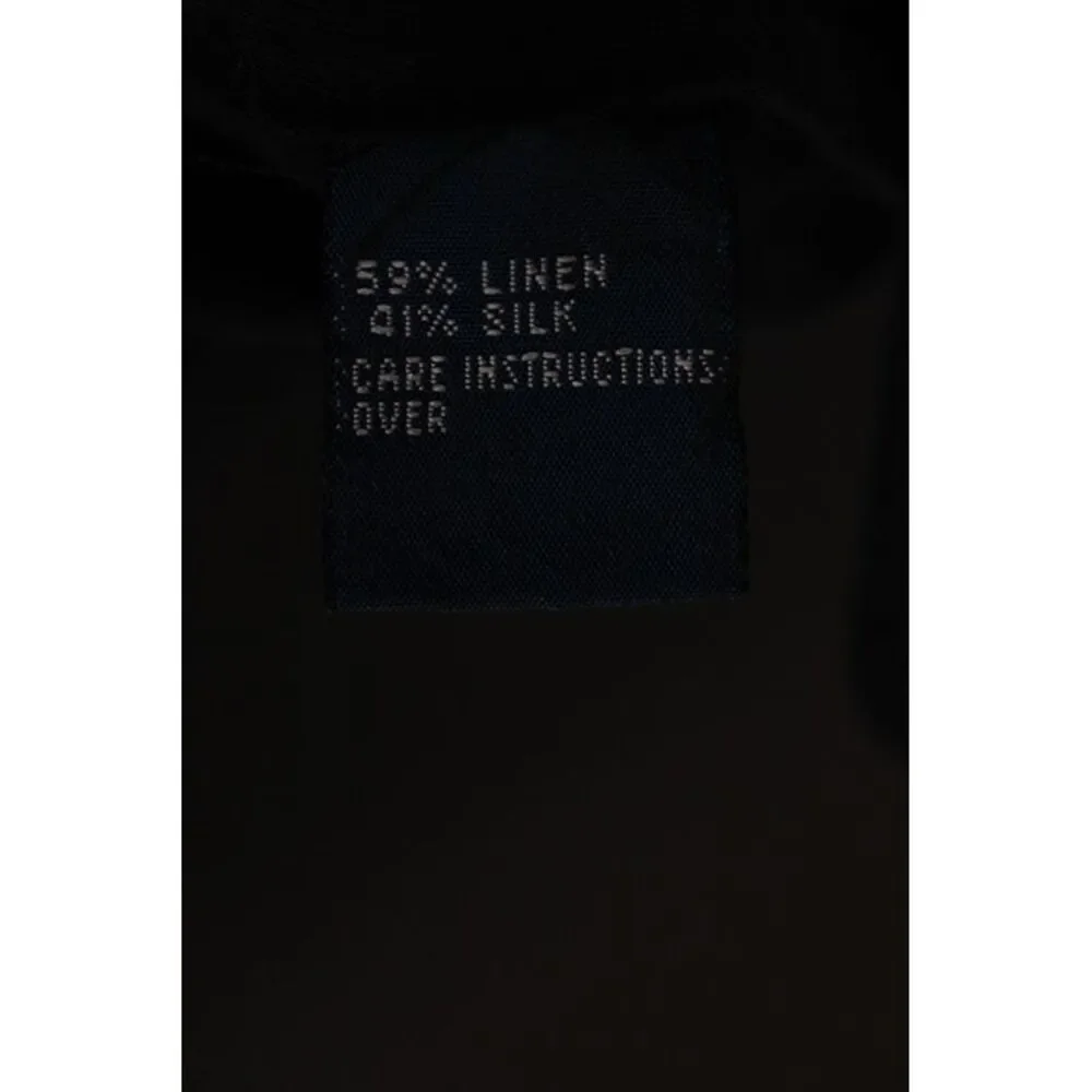 Polo Ralph Lauren Mens Dress Pants Black Linen Blend Solid Button Size 34